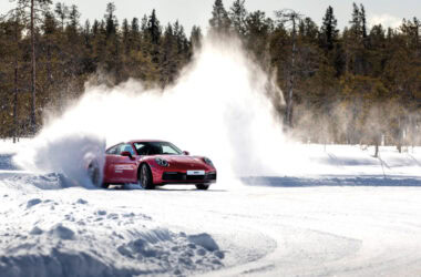 Porsche på vinterväglag