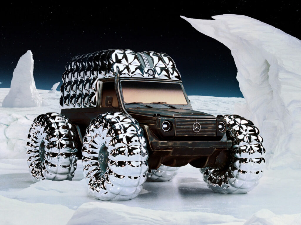 Mercedes-Benz och Moncler skapar en vinterklar G-Wagen som bokstavligen bär en pufferjacka