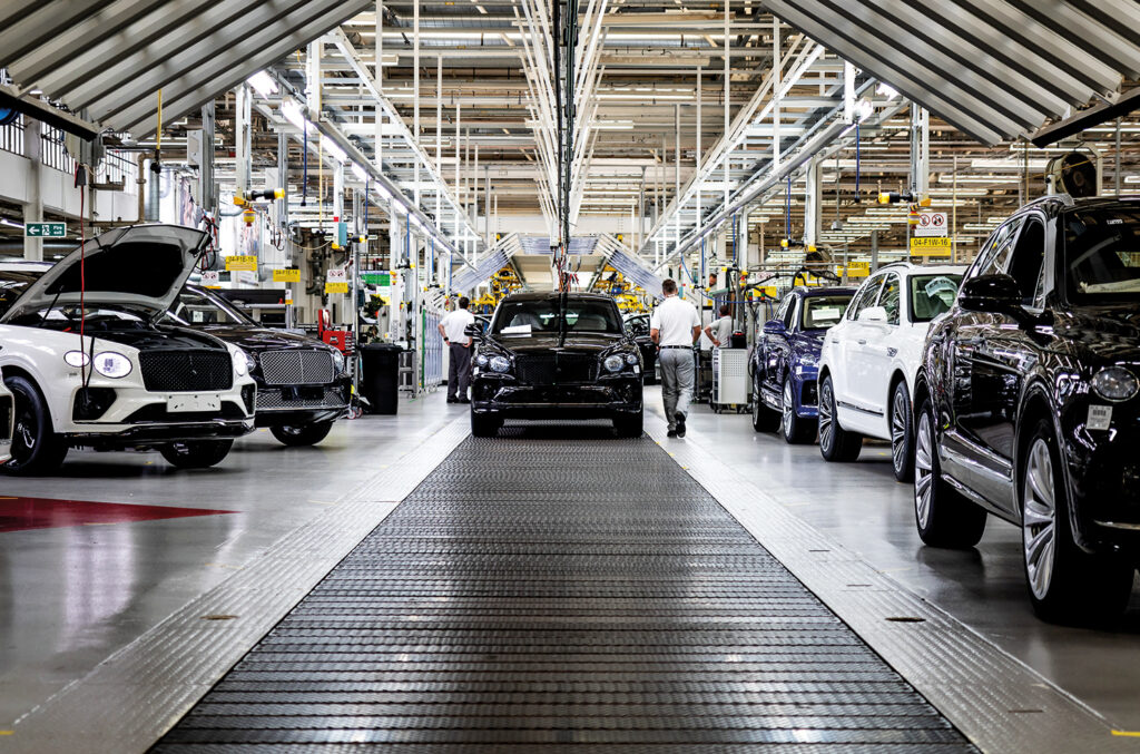 Bentley produktion. Fabriken i Crewe, England. Sedan 1946.